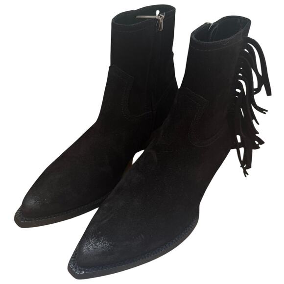 Saint Laurent Lukas Black Heeled Ankle Boot - Picture 9 of 16